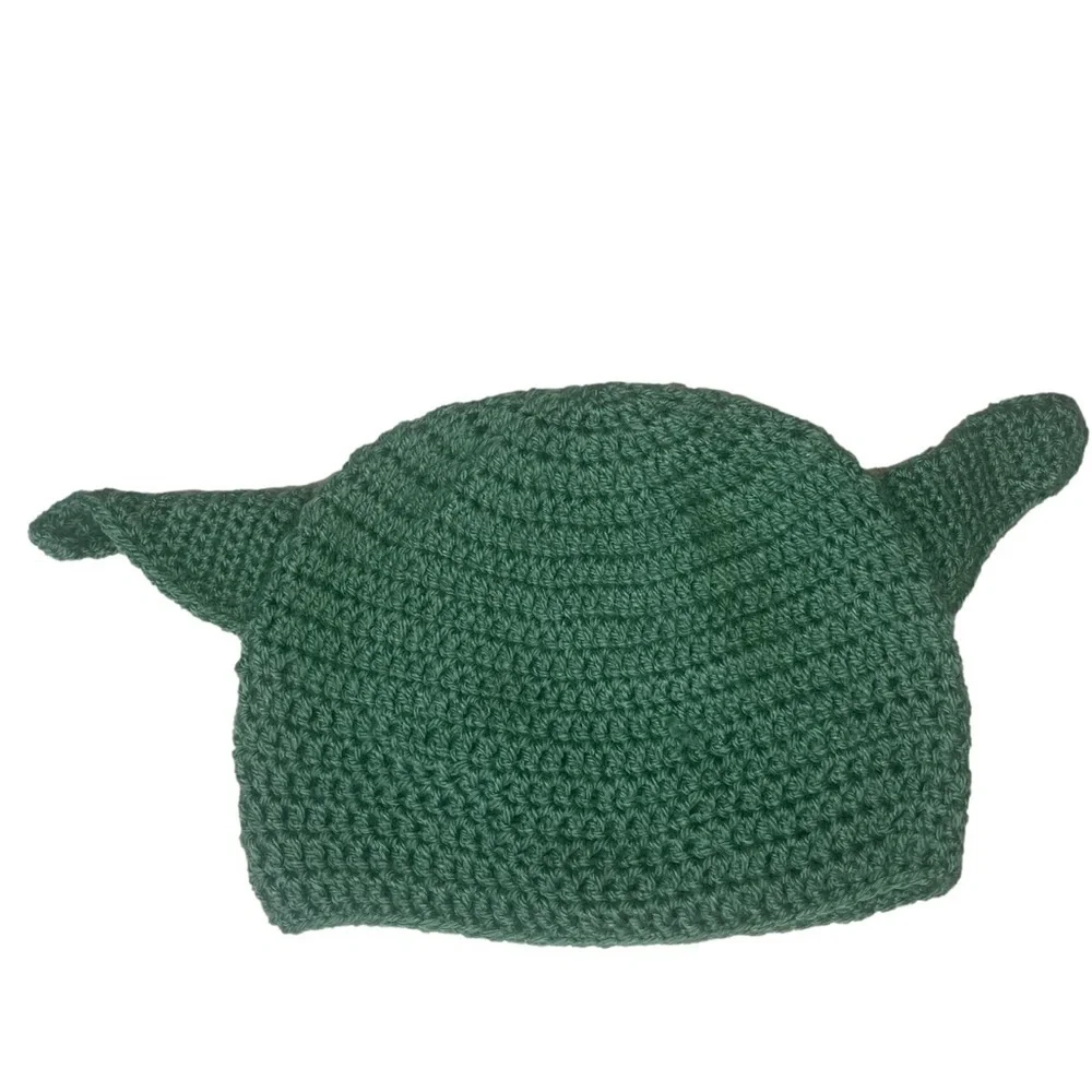 Hand Crochet Baby Yoda Inspired Hat With Ears